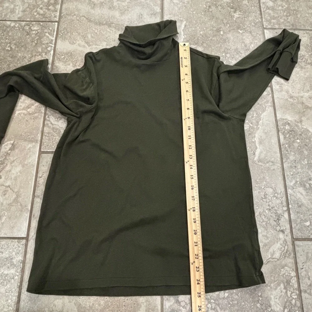 Polo Ralph Lauren Mens Olive Green Cotton Turtleneck Long Sleeve Shirt Size M